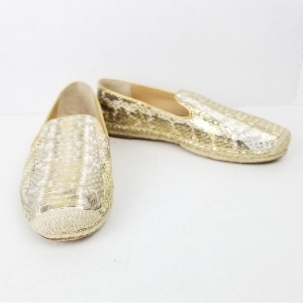 Lafayette 148 New York Espadrilles size 7.5m Gold